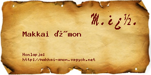 Makkai Ámon névjegykártya